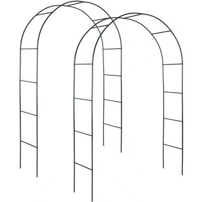 tectake 2 Rosenbogen ca. 240cm - grün, Stahl tectake 2 Rosenbogen ca. 240cm - grün, Stahl