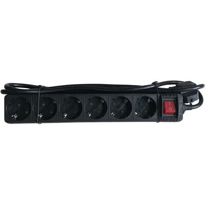 M-Cab POW0028 Verlängerung - 6 Steckdosen - 1,5m - Innenbereich - Schwarz M-Cab POW0028 Verlängerung - 6 Steckdosen - 1,5m - Innenbereich - Schwarz
