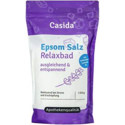 Casida Sel d'Epsom Relaxant au Lavande - Bain Relaxant - Publicité Casida Sel d'Epsom Relaxant au Lavande - Bain Relaxant - Publicité