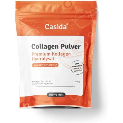 Casida Collagen Pulver - Hydrolysiertes Kollagen 480g Casida Collagen Pulver - Hydrolysiertes Kollagen 480g
