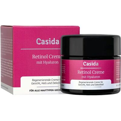 Casida Retinol Gesichtscreme mit Hyaluron - Anti-Aging Pflege Casida Retinol Gesichtscreme mit Hyaluron - Anti-Aging Pflege