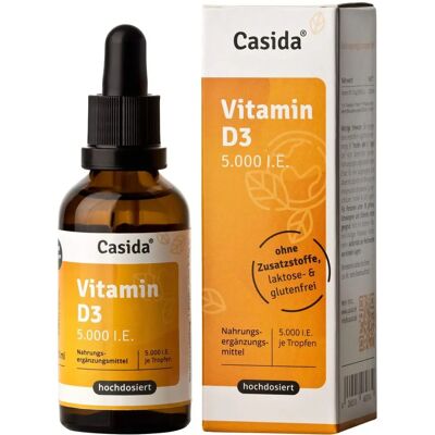 Casida Vitamin D3 Tropfen - Unterstützt Immunsystem, Knochen & Muskeln Casida Vitamin D3 Tropfen - Unterstützt Immunsystem, Knochen & Muskeln