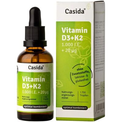 Casida GmbH Vitamin D3 K2 Tropfen - Vitamine & Nahrungsergänzung Casida GmbH Vitamin D3 K2 Tropfen - Vitamine & Nahrungsergänzung