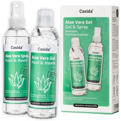 Casida Aloe Vera Set - Feuchtigkeitspflege Gel & Spray Casida Aloe Vera Set - Feuchtigkeitspflege Gel & Spray