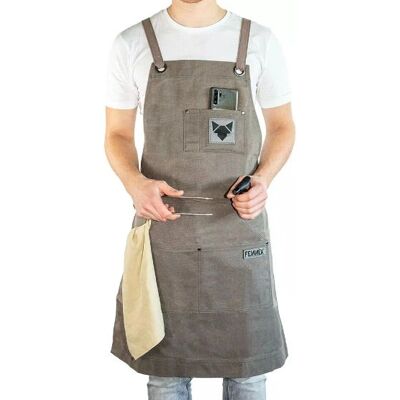 FENNEK Modell DFW0900.66.003 Wasserdichte Wachsbutter Baumwoll-Grillschürze FENNEK Modell DFW0900.66.003 Wasserdichte Wachsbutter Baumwoll-Grillschürze