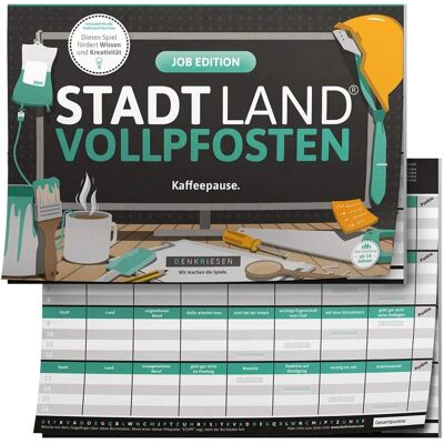 D&R DENKRIESEN GmbH Stadt Land Vollpfosten - Job Edition Kaffeepause - Partyspiel D&R DENKRIESEN GmbH Stadt Land Vollpfosten - Job Edition Kaffeepause - Partyspiel