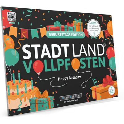 D&R DENKRIESEN GmbH Denkriesen - Stadt Land Vollpfosten - Geburtstags Edition - Happy Birthday - Brettspiel D&R DENKRIESEN GmbH Denkriesen - Stadt Land Vollpfosten - Geburtstags Edition - Happy Birthday - Brettspiel