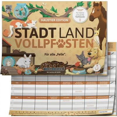 D&R DENKRIESEN Stadt Land Vollpfosten Haustier Edition - Für Alle Felle - Partyspiel D&R DENKRIESEN Stadt Land Vollpfosten Haustier Edition - Für Alle Felle - Partyspiel