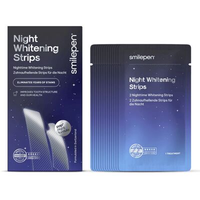 Smilepen Night Whitening Strips - 2 pc(s) - Bandes blanchiment des dents - Publicité Smilepen Night Whitening Strips - 2 pc(s) - Bandes blanchiment des dents - Publicité
