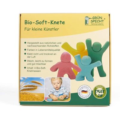 Grünspecht Bio-Soft-Knete - Pasta modellabile - Naturale, 4 Colori Grünspecht Bio-Soft-Knete - Pasta modellabile - Naturale, 4 Colori