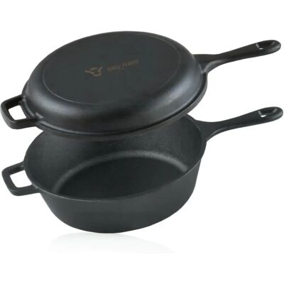 BBQ-Toro - Gusseisen Topf mit Pfannendeckel 4,4 Liter - Cast iron pot BBQ-Toro - Gusseisen Topf mit Pfannendeckel 4,4 Liter - Cast iron pot