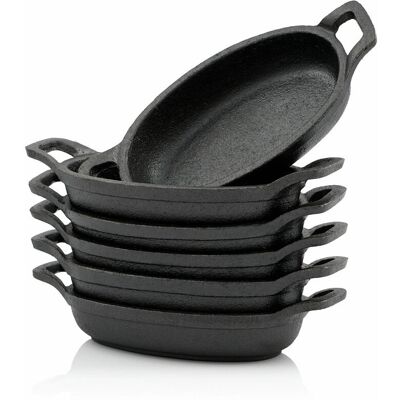 Conjunto de 6 Panelas de Ferro Fundido BBQ-Toro - 20x9,5cm - Preto Conjunto de 6 Panelas de Ferro Fundido BBQ-Toro - 20x9,5cm - Preto