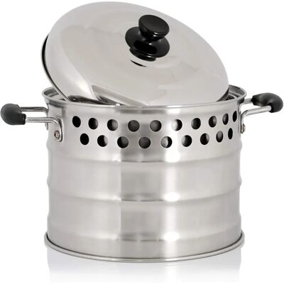 Pentola in acciaio inox BBQ-Toro - 7L doppio muro per forno a razzo Pentola in acciaio inox BBQ-Toro - 7L doppio muro per forno a razzo