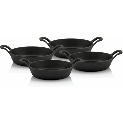 BBQ-Toro - Servierpfännchen-Set - Ø16 cm - 4 pezzi - Cast iron serving pan set BBQ-Toro - Servierpfännchen-Set - Ø16 cm - 4 pezzi - Cast iron serving pan set