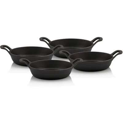 BBQ-Toro - Servierpfännchen-Set - Ø16 cm - 4 piezas - Cast iron serving pan set BBQ-Toro - Servierpfännchen-Set - Ø16 cm - 4 piezas - Cast iron serving pan set