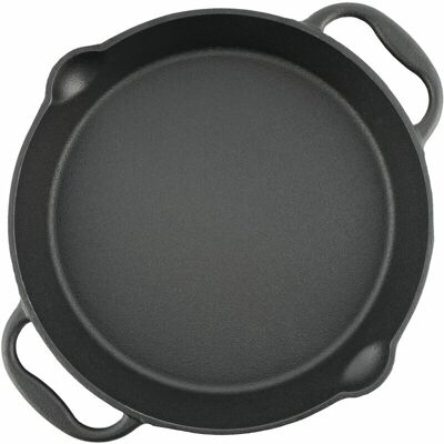 BBQ-Toro - Cast Iron Grill Pan Ø30 - 2 Spouts - Cookware BBQ-Toro - Cast Iron Grill Pan Ø30 - 2 Spouts - Cookware