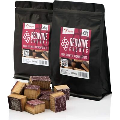 BBQ-Toro Pezzi di Vino Rosso 1 kg - Legno Affumicato per Griglia BBQ-Toro Pezzi di Vino Rosso 1 kg - Legno Affumicato per Griglia