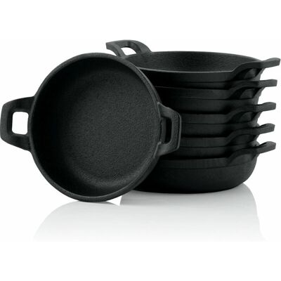 BBQ-Toro - Panela de ferro fundido - Ø13 cm - conjunto de 6 BBQ-Toro - Panela de ferro fundido - Ø13 cm - conjunto de 6