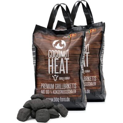 BBQ-Toro Coconut Heat 20 kg - Briquettes de coco premium pour barbecue - Publicité BBQ-Toro Coconut Heat 20 kg - Briquettes de coco premium pour barbecue - Publicité