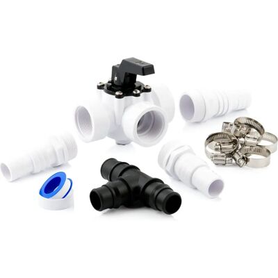 Ensemble de dérivation pour piscine 12 pièces Valve universelle pour chauffage de piscine - Publicité Ensemble de dérivation pour piscine 12 pièces Valve universelle pour chauffage de piscine - Publicité