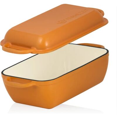 Mahlzeit Olla de hierro fundido esmaltada - Naranja soleado - Utensilios de cocina Mahlzeit Olla de hierro fundido esmaltada - Naranja soleado - Utensilios de cocina