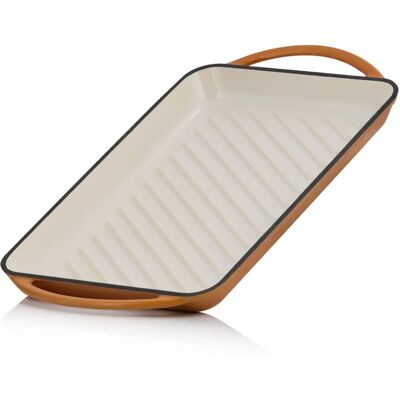 Mahlzeit - Grillplatte 39,5 x 22 x 3,5 cm - Sunny Orange - Ferro casto - Piastra Grill Mahlzeit - Grillplatte 39,5 x 22 x 3,5 cm - Sunny Orange - Ferro casto - Piastra Grill