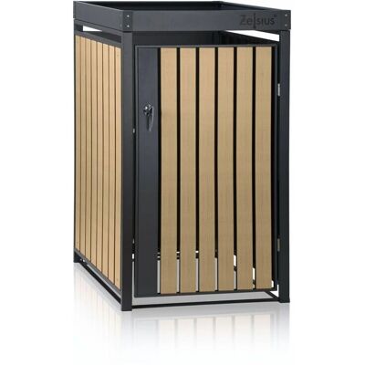 Zelsius - Mülltonnenbox mit Pflanzdach - 120-240L - Anthrazit RAL 7016 Zelsius - Mülltonnenbox mit Pflanzdach - 120-240L - Anthrazit RAL 7016
