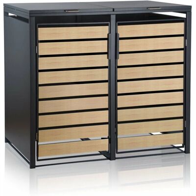 Zelsius Mülltonnenbox - Anthrazit RAL 7016 - 2x120-240L - Modernes Design Zelsius Mülltonnenbox - Anthrazit RAL 7016 - 2x120-240L - Modernes Design