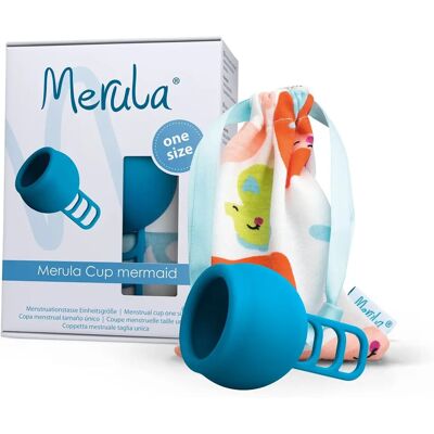 Merula Cup Mermaid - Niebieski - Kubeczek menstruacyjny - Silikon medyczny Merula Cup Mermaid - Niebieski - Kubeczek menstruacyjny - Silikon medyczny