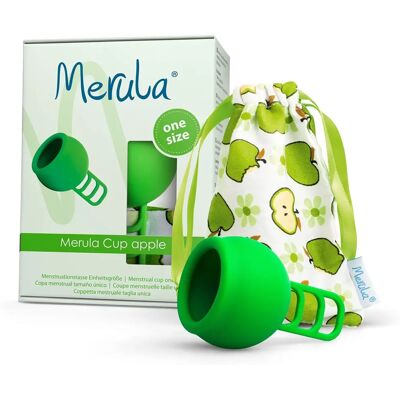 Merula Apple Medyczny Kubeczek Menstruacyjny z Silikonu - Zielony Merula Apple Medyczny Kubeczek Menstruacyjny z Silikonu - Zielony