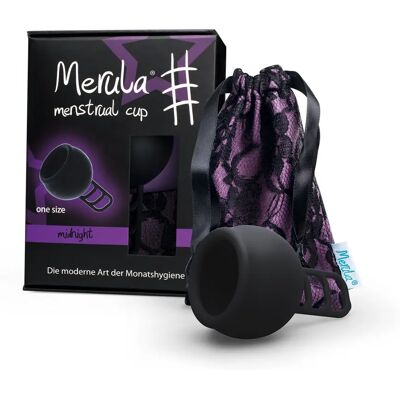Menstruační kalíšek Merula Midnight - Lékařský silikon, Černý Menstruační kalíšek Merula Midnight - Lékařský silikon, Černý