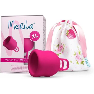 Merula XL Růžová Menstruačníkel - Silný proud, Nízký děložní čípek, Lékařský silikon Merula XL Růžová Menstruačníkel - Silný proud, Nízký děložní čípek, Lékařský silikon