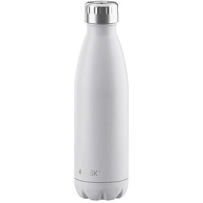 FLSK Flasque en Acier Inoxydable Blanc 0,5L - Flasque Thermos - Publicité FLSK Flasque en Acier Inoxydable Blanc 0,5L - Flasque Thermos - Publicité