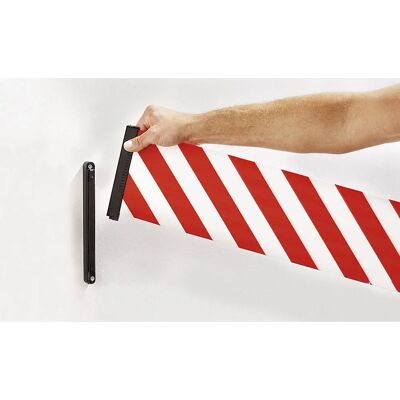 Tensator Barrierenband - Rotes Polyester-Wandmontage Tensator Barrierenband - Rotes Polyester-Wandmontage