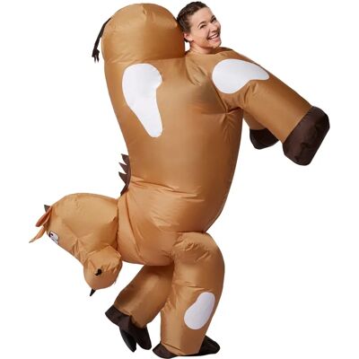 Costume de cheval auto-gonflant TecTake - marron/crème - Costume - Publicité Costume de cheval auto-gonflant TecTake - marron/crème - Costume - Publicité