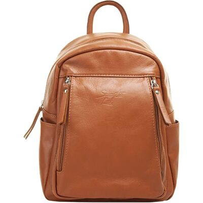 Cityrucksack SAMANTHA LOOK - Echtes Leder, Made in Italy - Rucksack Cityrucksack SAMANTHA LOOK - Echtes Leder, Made in Italy - Rucksack