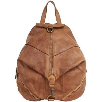 Cityrucksack SAMANTHA LOOK - Vintage Echt Leder, Made in Italy - Rucksack Cityrucksack SAMANTHA LOOK - Vintage Echt Leder, Made in Italy - Rucksack