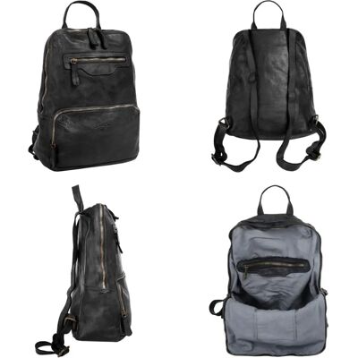 Cityrucksack SAMANTHA LOOK - Echt Leder, Made in Italy - Unisex Cityrucksack SAMANTHA LOOK - Echt Leder, Made in Italy - Unisex