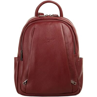 Cityrucksack SAMANTHA LOOK - Rucksack, rot, echtes Leder, Made in Italy Cityrucksack SAMANTHA LOOK - Rucksack, rot, echtes Leder, Made in Italy