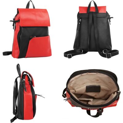 Cityrucksack CLUTY - Echtes Leder - Klassischer Stil - 3L Volumen - Made in Italy Cityrucksack CLUTY - Echtes Leder - Klassischer Stil - 3L Volumen - Made in Italy