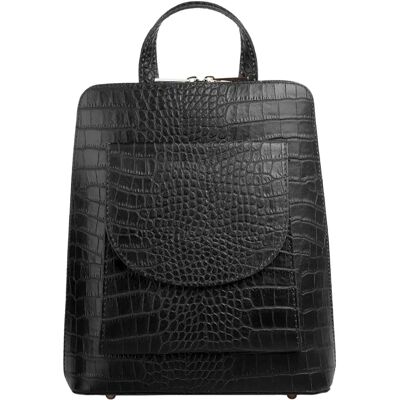 Cityrucksack CLUTY - Snakeprint Leder Made in Italy - Rucksack Cityrucksack CLUTY - Snakeprint Leder Made in Italy - Rucksack
