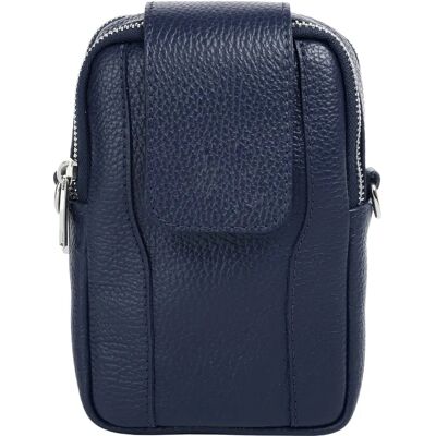 Samantha Look Blaue Leder Umhängetasche - Damenhandtasche Samantha Look Blaue Leder Umhängetasche - Damenhandtasche