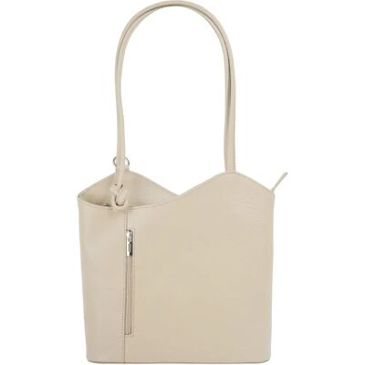 Cityrucksack CLUTY - Beiges Leder Rucksack - Made in Italy Cityrucksack CLUTY - Beiges Leder Rucksack - Made in Italy