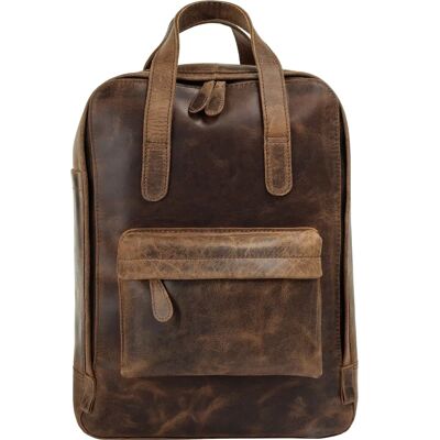 BAGAN Echtes Leder Laptoprucksack - Vintage Stil BAGAN Echtes Leder Laptoprucksack - Vintage Stil