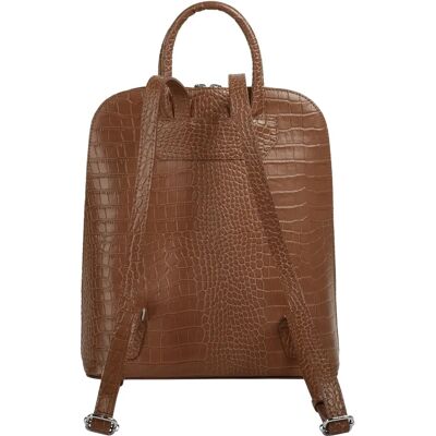 Cluty Cognac Leder Rucksack - Casual Tasche für Damen & Herren Cluty Cognac Leder Rucksack - Casual Tasche für Damen & Herren