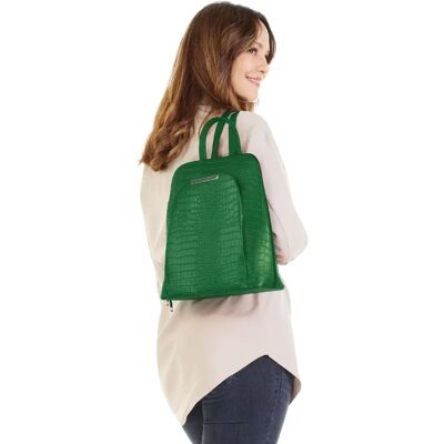 Cityrucksack CLUTY - Made in Italy - Casual, Grün, 28x29x12cm Cityrucksack CLUTY - Made in Italy - Casual, Grün, 28x29x12cm
