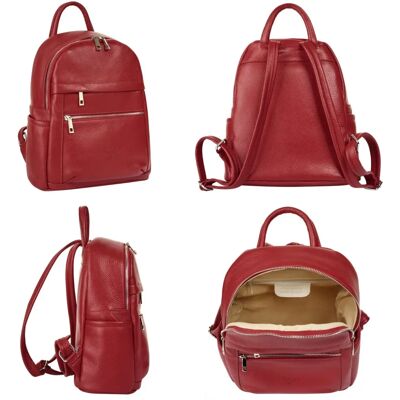Cityrucksack SAMANTHA LOOK - Made in Italy - Echt Leder - Casual Cityrucksack SAMANTHA LOOK - Made in Italy - Echt Leder - Casual