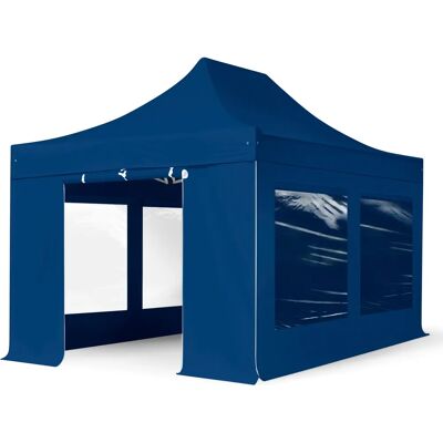 TOOLPORT 3x4,5m PES 800 Pop-up Tent Professioneel Aluminium 40 mm - Waterdicht, Blauw TOOLPORT 3x4,5m PES 800 Pop-up Tent Professioneel Aluminium 40 mm - Waterdicht, Blauw