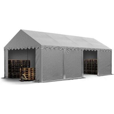 TOOLPORT 4x8 Storage Tent - Waterproof, Expandable, Grey TOOLPORT 4x8 Storage Tent - Waterproof, Expandable, Grey