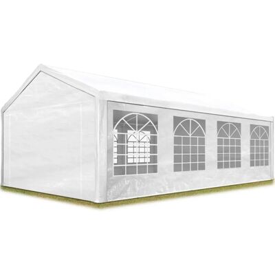 Toolport 4x8m Marquee - White Waterproof Party Tent - 32m² Toolport 4x8m Marquee - White Waterproof Party Tent - 32m²